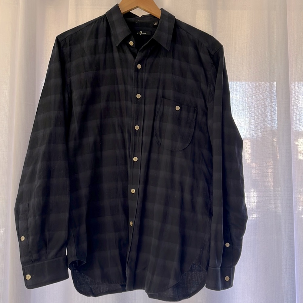 Mens 7 For All Mankind button down, size medium